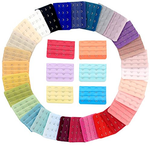 HugeDE 20 Stück Damen Bra Extender Strap BH Erweiterung Verlängerung 4 Haken