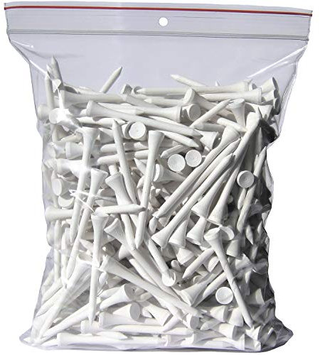 Premium Golf TEES - 70 mm (2 3/4) - 1.000 Stück - 100% Bambus - Farbe: weiß