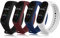 Mugust 4 Pezzi Cinturino per Xiaomi Mi Smart Band 4 / Mi Band 3 Braccialetto, Cinturini Silicone di Ricambio Morbido Traspirante da Orologio per Mi Band 4/3