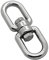 Constrabo®| Anello rotante con occhiello girevole a doppia estremità in acciaio inossidabile AISI316 V4A (occhio/occhio) M5 | BL 650kg, 5mm | Grillo girevole doppio occhiello, gancio girevole