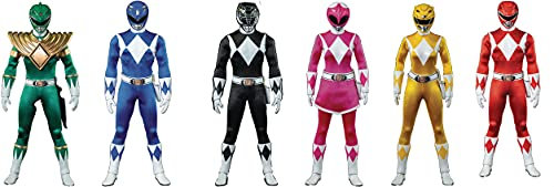 ThreeZero - Mighty Morphin Power Rangers Actionfigur im Maßstab 1/6, 6er-Pack (Netz), Mehrfarbig, 30,5 cm große Figuren