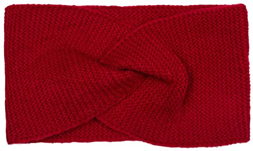 styleBREAKER Damen Feinstrick Stirnband mit Twist Knoten, warmes Winter Haarband, Headband 04026047, Farbe:Bordeaux-Rot