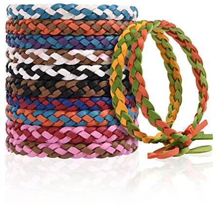 OSDUE Pulseras De Mosquitos 12 Piezas, Pulsera PortáTil De Mosquitos, Pulsera Mosquitos Adultos Niños, Ajuste Para Camping Senderismo Interiores Y Exteriores Impermeable