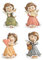 Logbuch-Verlag 4 kleine Engel mini Schutzengel Kommunion Weihnachtsengel Figuren 6 cm kleines Geschenk Weihnachten Kleinigkeit verschenken