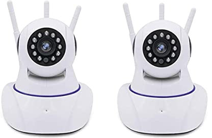 GC GLOBALCOMMERCE Kit 2 Telecamere Wifi IP Wireless 1080P Motorizzata con Infrarossi per Videosorveglianza a 3 Antenne, Controllo con App Yoosee