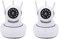 GC GLOBALCOMMERCE Kit 2 Telecamere Wifi IP Wireless 1080P Motorizzata con Infrarossi per Videosorveglianza a 3 Antenne, Controllo con App Yoosee