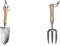 Kent & Stowe Multifunktionshandschaufel – Pflanzschaufel aus Edelstahl für Jede Gartenarbeit, 32 cm & Handgabel – Blumengabel aus Edelstahl für die Gartenpflege, 31 cm