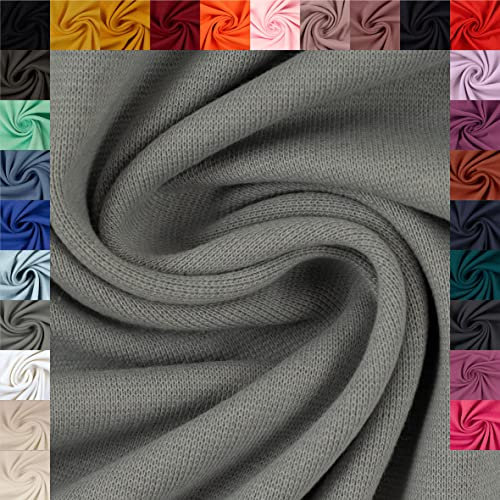 Swafing Eike Sweat Wintersweat unifarben Coupon (Grau, 0,5m) (183) + 26 weitere Farben