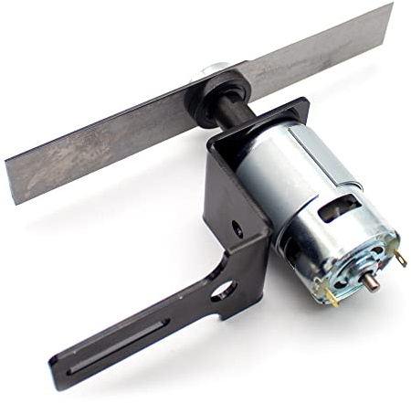 LeTkingok DC 12V 24V DIY Rasenmäher Set, High Torque 775 Motor Manganstahl Klinge Garten Mähen Tools Mini Gras Schneiden Maschine Werkzeug (12V)