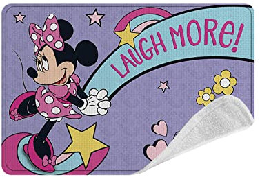 ICE TOYS Desk Protector Fabric Placemat for Girls 30 x 40 cm 100% Polyester for School Travel Gift (Minnie)