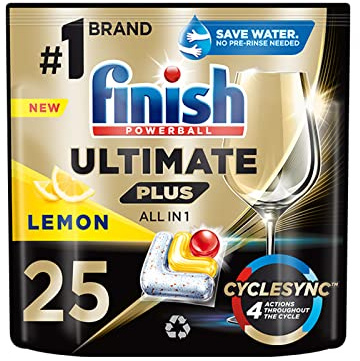 Finish Ultimate Plus Lemon Spülmaschinenkapseln, 25