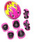 TREETDOBV 7pcs/Set Set Casco Regolabile per Bambini, Ragazzi Ragazze Casco Ginocchiere Gomitiere Protezioni Polso Set di Protezioni per Pattini a Rotelle Skateboard Bici, Rosa, Rosso, Blu(Rosa)