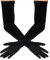 DIVINA VITAE Lange Samthandschuhe Damen Schwarz - Ellenbogenlang 1920er Opernhandschuhe Satin Braut Hochzeit Moderne Opernparty Abendessen