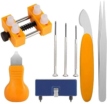 JSLER Kit de Herramientas de reparación de relojero Profesional, 8 Uds., abridor de Reloj, Cuchillo, removedor de Cubierta Trasera for Cambio de batería, Herramienta de reparación de Reloj