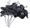Fiori artificiali di orchidea Phalaenopsis da 45,7 cm, 6 pezzi, colore nero, piante a stelo per casa, ufficio, decorazioni per matrimoni