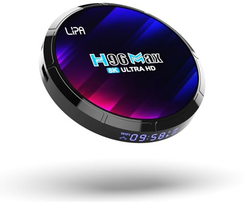 Lipa H96 Max RK3528 Android TV Box 4-64 GB - Mediaplayer für TV - 4K Streaming - Apps via Playstore und Internet - Wifi und Ethernet - Dolby Sound - Bluetooth