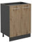 Vicco Küchenunterschrank R-Line, Artisan-Eiche/Anthrazit, 60 cm ohne Arbeitsplatte