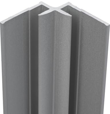 Schulte profilé d'angle intérieur 210 cm alu-argenté, pour panneau mural de salle de bain DécoDesign, revêtement décoratif douche, recoupable adaptable à la hauteur du panneau