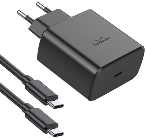 45W Cargador USB C Carga Rápida para Samsung Galaxy S24 Ultra/S24+/S23/S22/S21/S20 FE/Note/A25/A55 5G, Ultra Rápido Tipo C Enchufe USB C Móvil Adaptador Corriente