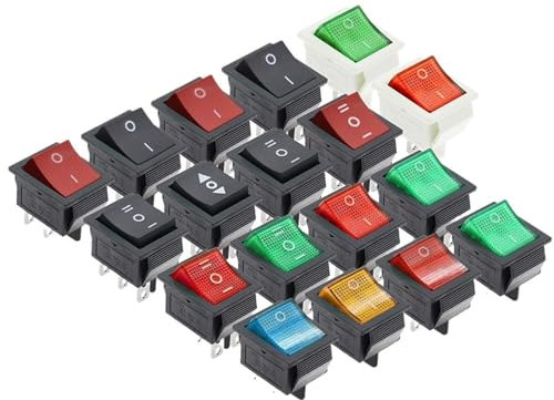 1 Uds interruptor basculante KCD4 ON-OFF 2 posiciones 4/6 pines con interruptor de encendido for luz 2 posiciones 16A 250VAC/ 20A 125VAC(6Pin On-Off-On R)