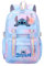 Sac à dos d'école Stitch pour filles - Sac à dos mignon et durable pour filles de 10 ans, sac à dos d'école parfait pour enfants et adolescentes, Kirinia, Blue and Multicolored