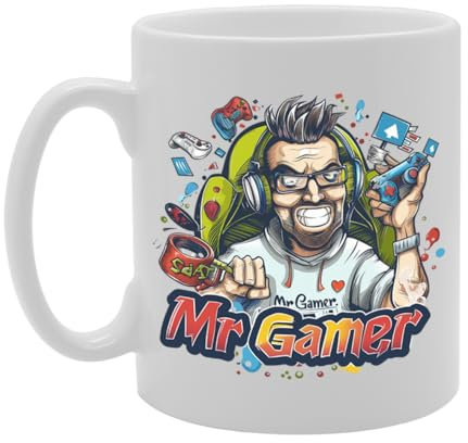 Coralgraph MG6082 Mr Gamer Mug - for Gamers, Esports Enthusiasts, Video Game Lovers, Durable Ceramic, Dishwasher Safe, Premium Print