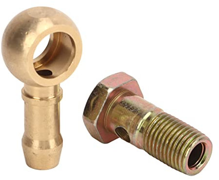 Banjo-Rohrverschraubung, 12 mm, 2 Abstandshalter, Adapter für Banjo-Legierung aus Aluminiumlegierung, für Auto, mit Banjobolzen-Set mit Kraftstoff-Bolzen