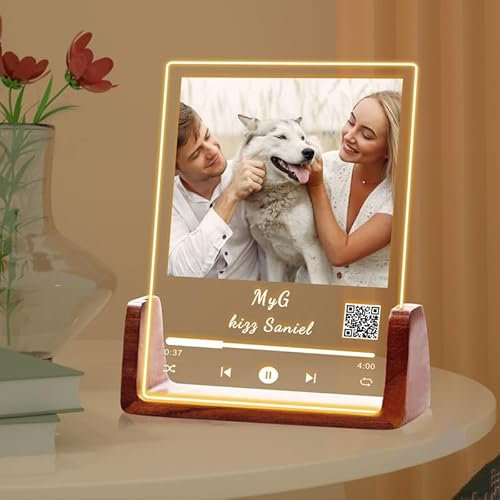 toyofmine Placa Spotify Personalizada -Regalos Personalizados con Foto y Código de Spotify Regalo para Mujer Pareja Novio San Valentín Aniversario Navidad (4 tamaños: 15-25 cm)
