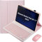 MicroTunk Funda para Xiaomi Redmi Pad SE 11 pulgadas (2023) con teclado ltaliano (QWERTY) carga teclado Bluetooth inalámbrico ratón tapa protectora con ranura portalápices case rosa