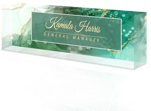 Personalisiertes Büro-Namensschild für Schreibtisch Dekoration | Acryl-Namensschild, Bürogeschenke für Krankenschwester, Manager, Lehrer, Mitarbeiter, Chefs, Bürodekoration