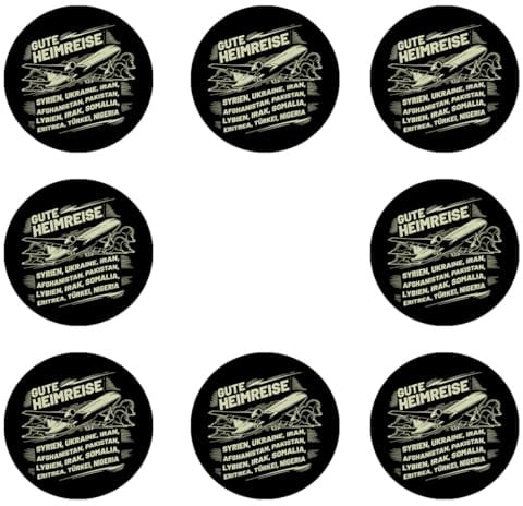 Sammys Shirt Store 48 Stück Aufkleber 4cm rund Gute Heimreise Syrien Ukraine Remigration Sticker Sparpack gut haftend Aktiv Werden 5 cm