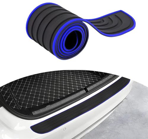 LJWAN Auto Stoßstangenschutz Aufkleber für Opel Meriva A Meriva B 2003-2017, Ladekantenschutz Selbstklebender Kofferraum Kratzfeste Zierstreifen Zubehör,Coupe 7cm*90cm-D-Black Blue