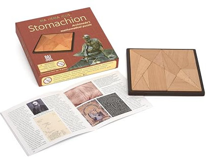 MATHEMATICUS - Stomachion, Mathematisches Puzzle von Archimedes, Brettspiel aus Holz mit historischem Buch - [Englische Ausgabe]