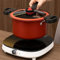 Ollas de presión de acero inoxidable, 3.5L Pequeña presión de vacío de acero inoxidable Ollas de cocción antiadherentes Ollas de estofado con cubiertas de ollas (rojo)