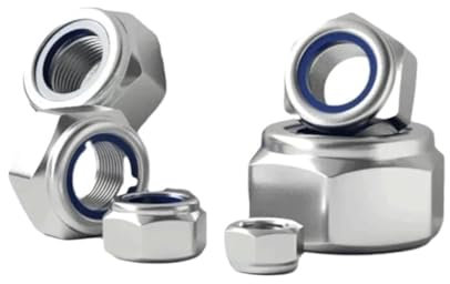 M2-M20 304 Edelstahl Sechskant Anti-Rutsch Automatische Nylon Kontermutter DIN985(M2.5 X 50pcs)