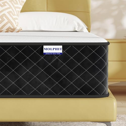 MOLPHIT Doppelmatratze, Härtegrad H3 und H4, Öko-Tex-zertifizierte Hybrid-Doppelbett-Matratzen, 7-Zonen-Memoryschaum-Matratze mit Taschenfederkern für Körperunterstützung und Druckentlastung, 135 x