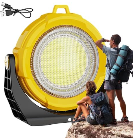 Lampes de travail à piles – Lampes magnétiques avec mécanisme à outils, lampe de poche LED solaire lumineuse multimode étanche pour voiture, lieu de travail, camping, aventure en plein air