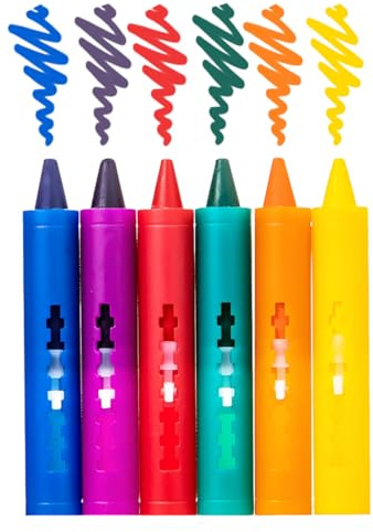 LEPZUR 6 Stück Badespielzeug Bath Crayons Badestifte Für Kinder Badewanne Bleistifte Für Keramikoberflächen Badespielzeug Badewannenstifte Für Kinder Leicht Zu Reinigen