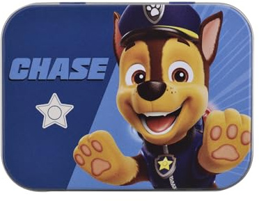 Home-Flair Kinder Pflaster-Box mit 24 bunten Motiv-Pflastern in Metalldose – Hautfreundlich & Wasserabweisend – Motive: Paw Patrol, Hello Kitty oder Glücksbärchis (Paw Patrol Chase, 2 Boxen)