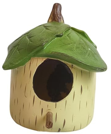 YIUPEDRFG Hängendes Vogelhaus für den Garten, rustikale Vogelhaus Dekoration für Bäume, Gartenzaun, schöne farbenfrohe Dekoration, Unterstand für Terrasse und Garten
