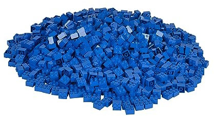 Simba 104114118 - Blox, 1000 Blaue Bausteine Für Kinder Ab 3 Jahren, 4er Steine, Im Karton, Vollkompatibel Mit Vielen Anderen Herstellern