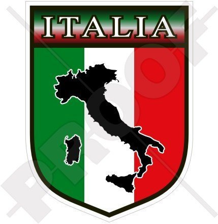 ITALIEN Italienischer Schild ITALIEN 100mm Auto & Motorrad Aufkleber, Vinyl Sticker