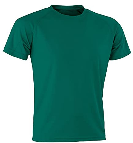 Spiro Adults Unisex Impact Aircool Tee (XL) (Bottle Green)
