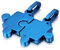 JewelryWe Paar Kette Puzzle Partnerkette: 2 Freundschaftsketten Pärchen Halskette Edelstahl Puzzle Love Partner-Anhänger mit 45cm 55cm Kette Valentinstag Schmuck Geschenk für Damen Herren Blau