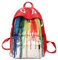 FANDARE Neu Schulrucksack Graffiti Schultasche Junge Mädchen Rucksäcke Schulranzen Teenager Backpack Tagesrucksack Reise Daypacks Damen Herren Kinderrucksäcke Wasserdicht Polyester Rot