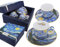 Carmani - Espresso Cup with Saucer Set of 2 with 'A Starry Night' by Vincent Van Gogh 125 ml