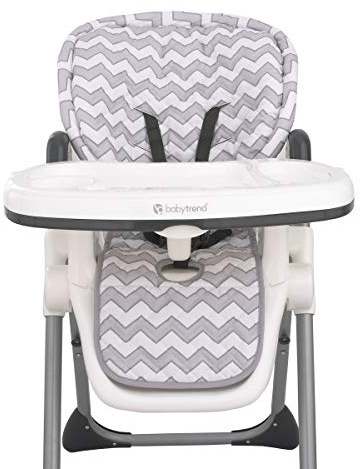Sumersault Soft Gray and White Chevron High Chair Pad | Easy to Install Replacement Cushion Fits Most 3-5 Point Harness High Chairs