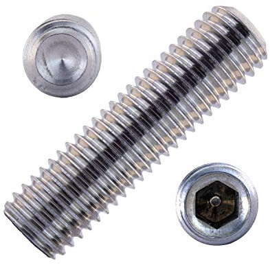 Gewindestifte mit Innensechskant u. Ringschneide M8x6 mm aus Edelstahl A2 (20 Stück) | DIN 916 - Madenschrauben - Wurmschrauben von MESAROS®