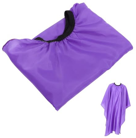 Beaupretty 1stk Friseur Tuch Salon Cape Kleid Friseur Cape Friseur Schneideschürze Verstellbarer Friseurumhang Umhang Mit Salon-print Friseur Umhang Polyester-taft Erwachsener Haar Öl Violett