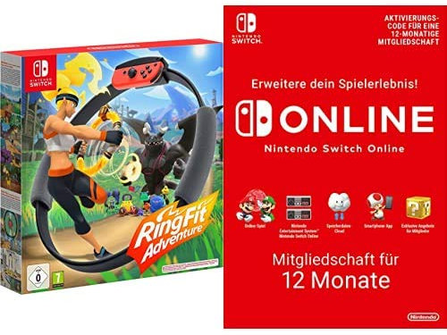 Ring Fit Adventure - [Nintendo Switch] + Nintendo Switch Online Mitgliedschaft - 12 Monate | Switch Download Code